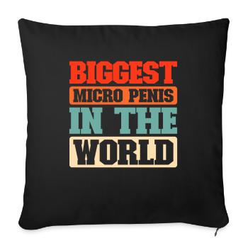 Humour noir Drôle - Housse de coussin décorative 45 x 45 cm - noir - Devant