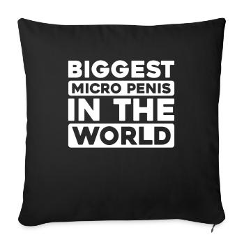 Black Humor Funny - Sofa pillowcase 17,3'' x 17,3'' (45 x 45 cm) - black - Front