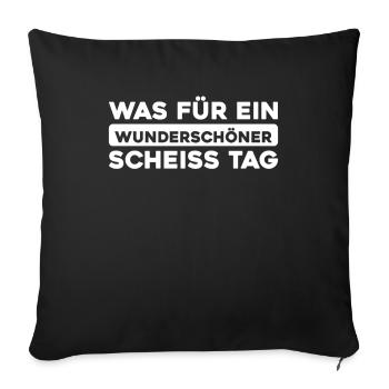 Schwarzer Humor - Sofakissenbezug 45 x 45 cm - Schwarz - Vorne