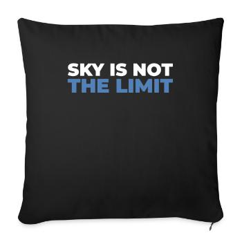 Paramotor Gleitschirmfliegen - Sofakissenbezug 45 x 45 cm - Schwarz - Vorne