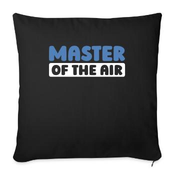 Paramotor Gleitschirmfliegen - Sofakissenbezug 45 x 45 cm - Schwarz - Vorne