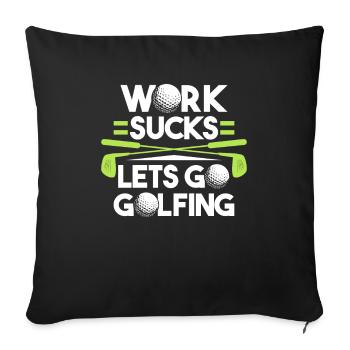 Golf Golfer Golfen - Sofakissenbezug 45 x 45 cm - Schwarz - Vorne