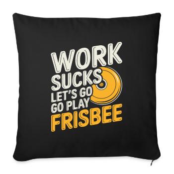 Frisbee - Housse de coussin décorative 45 x 45 cm - noir - Devant