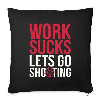 L’airsoft - Housse de coussin décorative 45 x 45 cm - noir - Devant