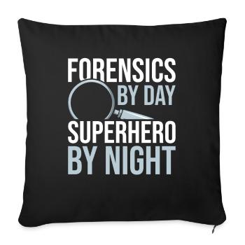 Experts médico-légaux - Housse de coussin décorative 45 x 45 cm - noir - Devant