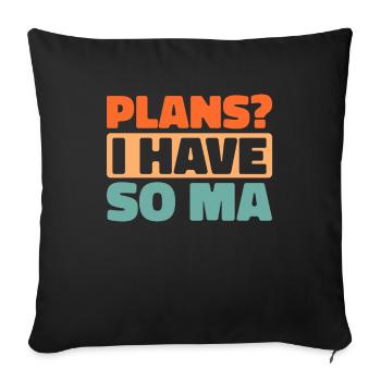 Humour noir - Housse de coussin décorative 45 x 45 cm - noir - Devant