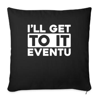 Humour noir - Housse de coussin décorative 45 x 45 cm - noir - Devant