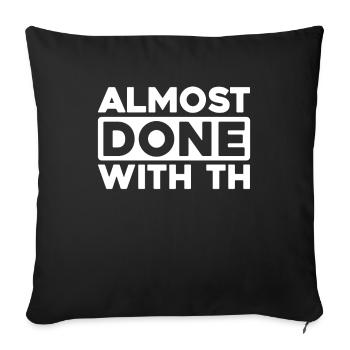 Humour noir - Housse de coussin décorative 45 x 45 cm - noir - Devant
