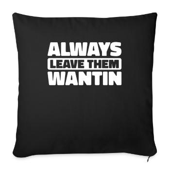 Humour noir - Housse de coussin décorative 45 x 45 cm - noir - Devant