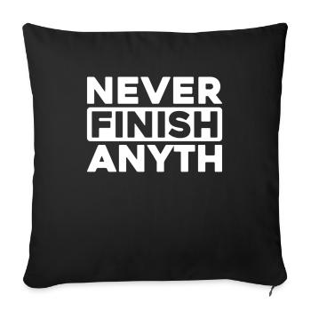 Black humor - Sofa pillowcase 17,3'' x 17,3'' (45 x 45 cm) - black - Front