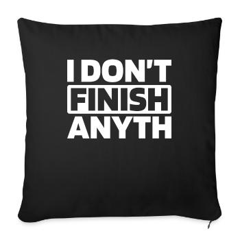 Black humor - Sofa pillowcase 17,3'' x 17,3'' (45 x 45 cm) - black - Front