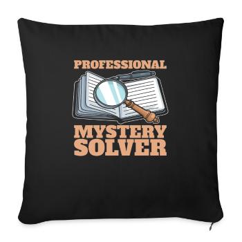 Détective - Housse de coussin décorative 45 x 45 cm - noir - Devant