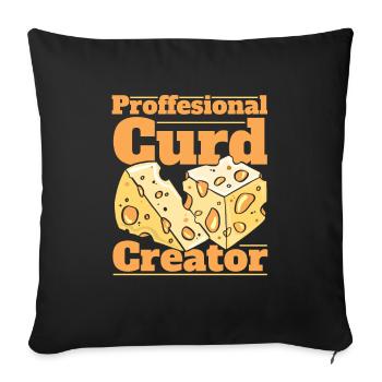 Fromager - Housse de coussin décorative 45 x 45 cm - noir - Devant