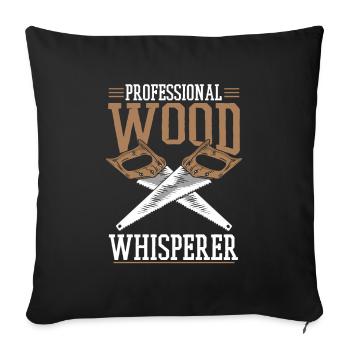 Carpenter, Carpenter, Carpenter - Sofa pillowcase 17,3'' x 17,3'' (45 x 45 cm) - black - Front