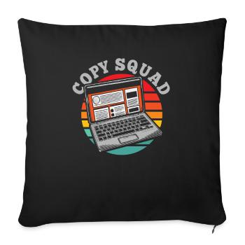 Équipe de rédacteurs - Housse de coussin décorative 45 x 45 cm - noir - Devant