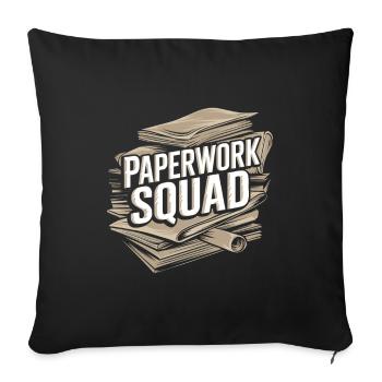 Bürokrat Kader - Sofakissenbezug 45 x 45 cm - Schwarz - Vorne