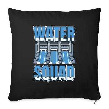Wasserbauingenieur Kader - Sofakissenbezug 45 x 45 cm - Schwarz - Vorne