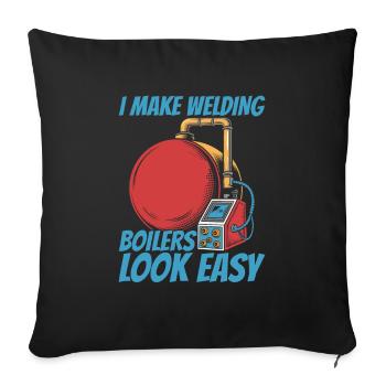 Boiler maker - Sofa pillowcase 17,3'' x 17,3'' (45 x 45 cm) - black - Front