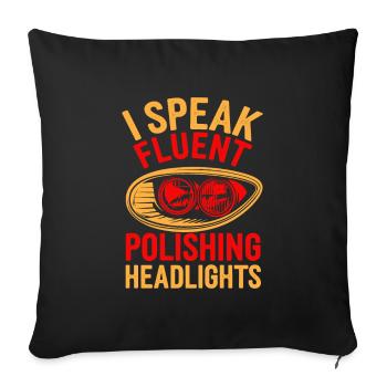 Car detailer - Sofa pillowcase 17,3'' x 17,3'' (45 x 45 cm) - black - Front