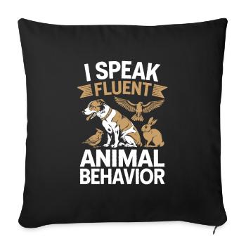 Ethologist - Sofa pillowcase 17,3'' x 17,3'' (45 x 45 cm) - black - Front