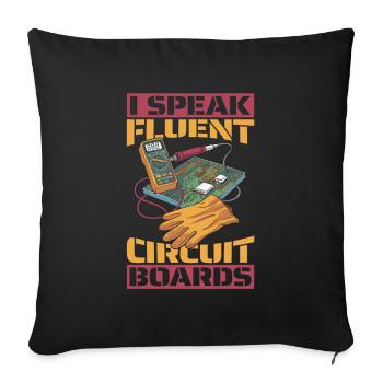 Ingénieur électricien - Housse de coussin décorative 45 x 45 cm - noir - Devant