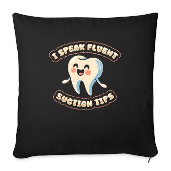 Dental assistant - Sofa pillowcase 17,3'' x 17,3'' (45 x 45 cm) - black - Front