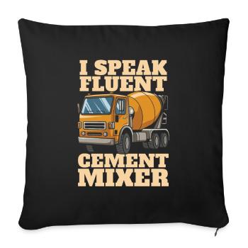 Construction worker - Sofa pillowcase 17,3'' x 17,3'' (45 x 45 cm) - black - Front
