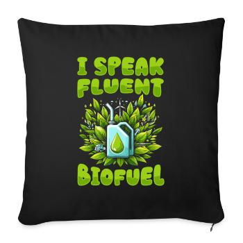 Biofuel Technician - Sofa pillowcase 17,3'' x 17,3'' (45 x 45 cm) - black - Front