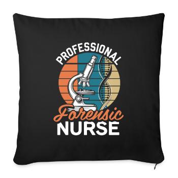 Infirmière médico-légale - Housse de coussin décorative 45 x 45 cm - noir - Devant