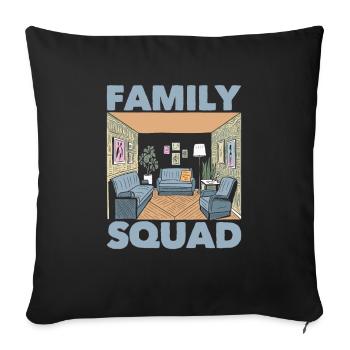 Thérapeute familial Kader - Housse de coussin décorative 45 x 45 cm - noir - Devant