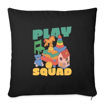 Early childhood educator Kader - Sofa pillowcase 17,3'' x 17,3'' (45 x 45 cm) - black - Front