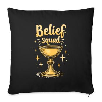 Spiritual cadres - Sofa pillowcase 17,3'' x 17,3'' (45 x 45 cm) - black - Front