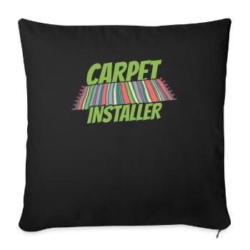 Carpet Installer Kader - Sofa pillowcase 17,3'' x 17,3'' (45 x 45 cm) - black - Front