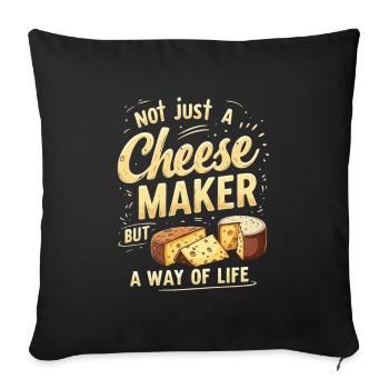 Fromager - Housse de coussin décorative 45 x 45 cm - noir - Devant