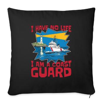 Garde-côte - Housse de coussin décorative 45 x 45 cm - noir - Devant