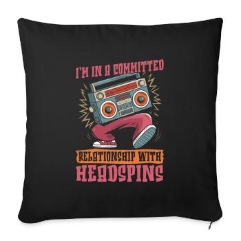 Breakdance Breakdancer Breakdancing - Sofa pillowcase 17,3'' x 17,3'' (45 x 45 cm) - black - Front