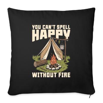 Bushcraft Camping - Sofa pillowcase 17,3'' x 17,3'' (45 x 45 cm) - black - Front