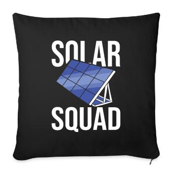 Solarinstallateur Kader - Sofakissenbezug 45 x 45 cm - Schwarz - Vorne