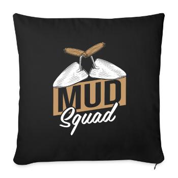 Plasterer Squad - Sofa pillowcase 17,3'' x 17,3'' (45 x 45 cm) - black - Front