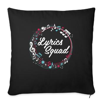 Équipe de rédacteurs - Housse de coussin décorative 45 x 45 cm - noir - Devant