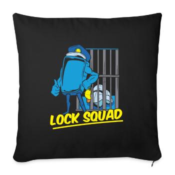 Cadre des gardiens de prison - Housse de coussin décorative 45 x 45 cm - noir - Devant