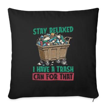 Garbage collector garbage man - Sofa pillowcase 17,3'' x 17,3'' (45 x 45 cm) - black - Front