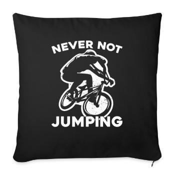 Bmx Bmx Biker - Sofa pillowcase 17,3'' x 17,3'' (45 x 45 cm) - black - Front