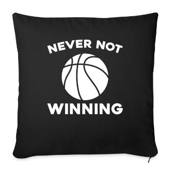 Basket-ball Joueurs de basket-ball - Housse de coussin décorative 45 x 45 cm - noir - Devant