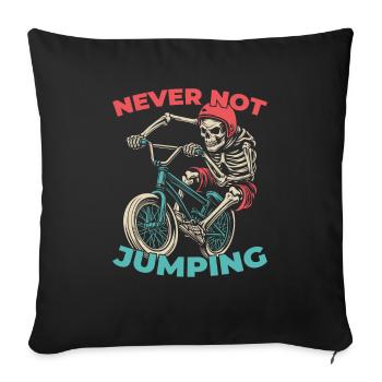 Bmx Bmx Biker - Sofa pillowcase 17,3'' x 17,3'' (45 x 45 cm) - black - Front