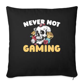 Jeu de société Jeu de société - Housse de coussin décorative 45 x 45 cm - noir - Devant