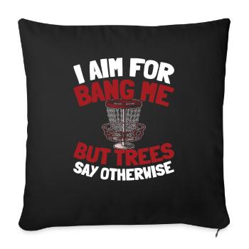 Frisbee Golf Disc Golf - Sofa pillowcase 17,3'' x 17,3'' (45 x 45 cm) - black - Front