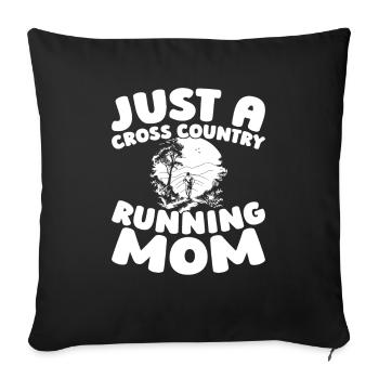 Xc Runner Course de cross-country - Housse de coussin décorative 45 x 45 cm - noir - Devant