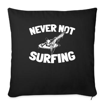 Windsurfing Windsurfers - Sofa pillowcase 17,3'' x 17,3'' (45 x 45 cm) - black - Front