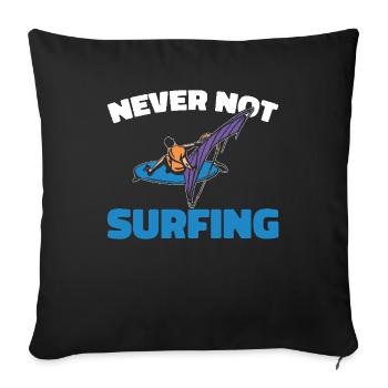 Windsurfing Windsurfers - Sofa pillowcase 17,3'' x 17,3'' (45 x 45 cm) - black - Front